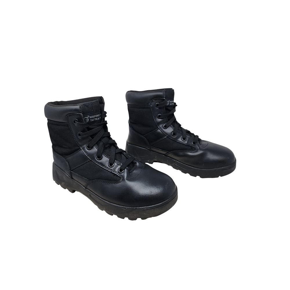 Response Gear Tactical Footwear Boots 9.5 Men Black Leather Work Utility Lug